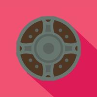 Shield icon, flat style vector