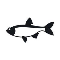 Rudd fish icon, simple style vector