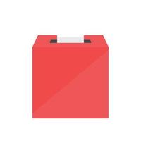 Election box icon, flat style vector