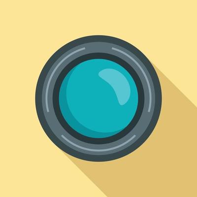Smartphone lens icon, flat style