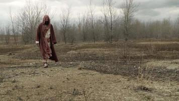 Jesus Walking In The Wilderness, Desert, Temptation, Devil video