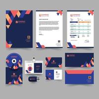 Creative Modern Business Kit with Navy Base Color vector