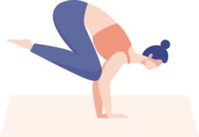 persoon aan het doen yoga. illustratie PNG