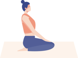 persona haciendo yoga. ilustración png