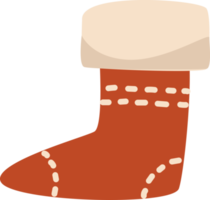 Christmas socks for Christmas. PNG illustration.