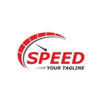 Speed logo faster template vector icon illustration