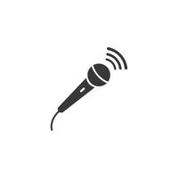 Microphone vector icon illustration