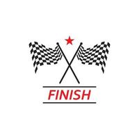 Race flag icon, simple design race flag logo template vector