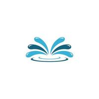Ilustración de icono de vector de logotipo de salpicaduras de agua