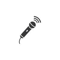 Microphone vector icon illustration