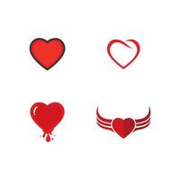 plantilla de vector de diseño de logotipo de corazón. concepto de feliz día de san valentín. infinito