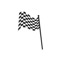 Race flag icon, simple design race flag logo template vector