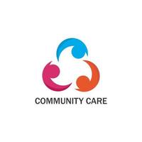 Adoption and community care Logo template vector