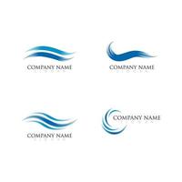 Water Wave Logo Template. vector Icon illustration