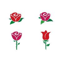Rose flower Logo Template icon vector illustration