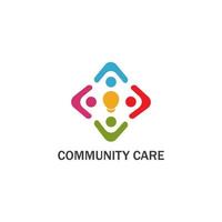 Adoption and community care Logo template vector