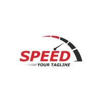 Speed logo faster template vector icon illustration