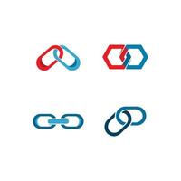 chain logo template vector icon illustration
