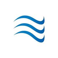 Water Wave symbol and icon Logo Template vector