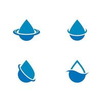 Ilustración de icono de vector de plantilla de logotipo de gota de agua