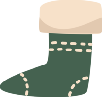 Christmas socks for Christmas. PNG illustration.