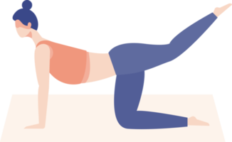 persona haciendo yoga. ilustración png