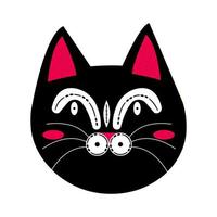 Black cat illustration vector