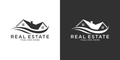 Roof and home logo vector design concept. Real estate logo.