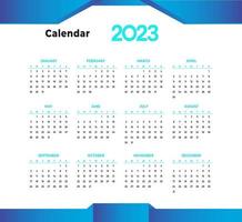 2023 wall and table calendar template design vector