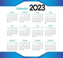 2023 wall and table calendar template design vector