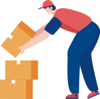 warehouse worker. Delivery man. illustration png