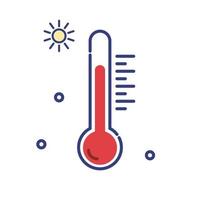 temperature thermometer icon vector