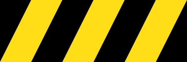 Yellow and black caution tape, barricade tape seamless striped pattern or texture. vector
