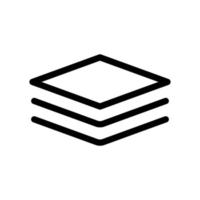 Layers icon in line style design isolated on white background. Editable stroke. vector