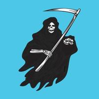 grim reaper design vector illustration. death monster sign and symbol.
