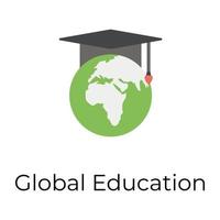 Trendy Global Education vector