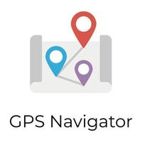 Trendy GPS Navigation vector