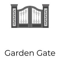 Trendy Garden Gate vector