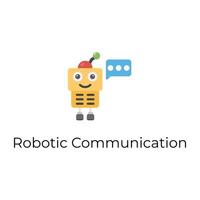 Trendy Robotic Communication vector