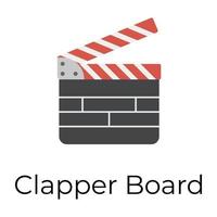 Trendy Clapper Board vector