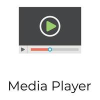 Trendy Media Player vector