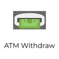 Trendy ATM Withdrawal vector