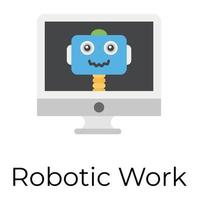 Trendy Robotic Work vector