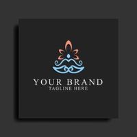 Modern minimalist logo for beauty or yoga, business logo design vector