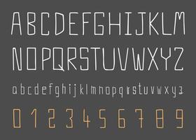 Written alphabet lettering vector