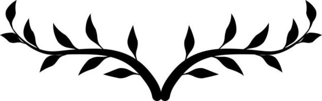 Calligraphic swirl line element vector