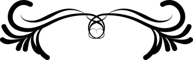 Calligraphic swirl line element vector