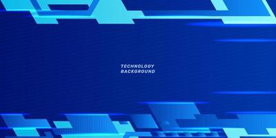 Abstract digital Technology Futuristic concept blue color cyber energy network background vector