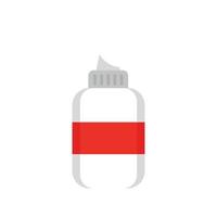 Water glue bottle icon, flat style vector