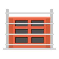 Structure of house icon, flat style vector